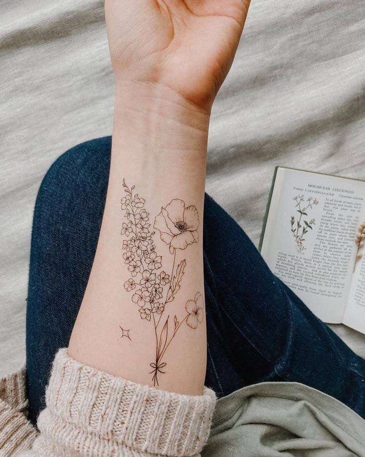 20 Jaw-Dropping Larkspur Tattoo Ideas You Need to Pin Right Now