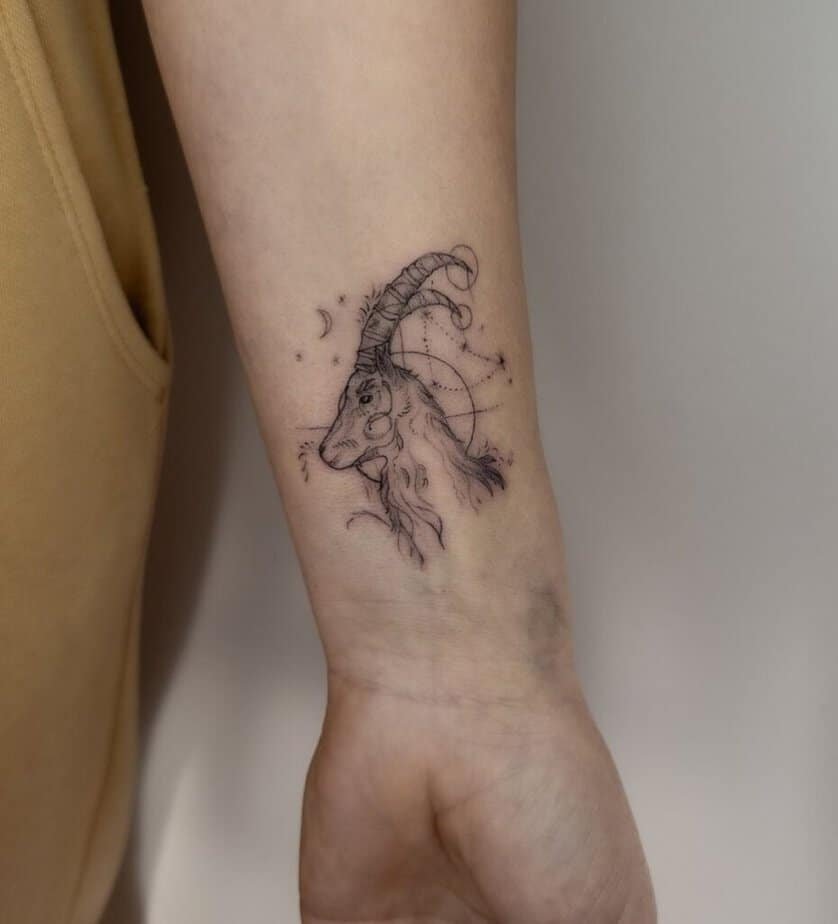 21 Ethereal Capricorn Tattoos Delicate Dreamers Can’t Stop Pinning