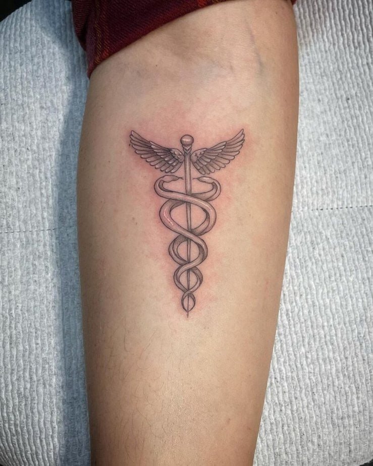 21 Insanely Gorgeous Caduceus Tattoo Ideas You’ll Pin Now and Ink Later