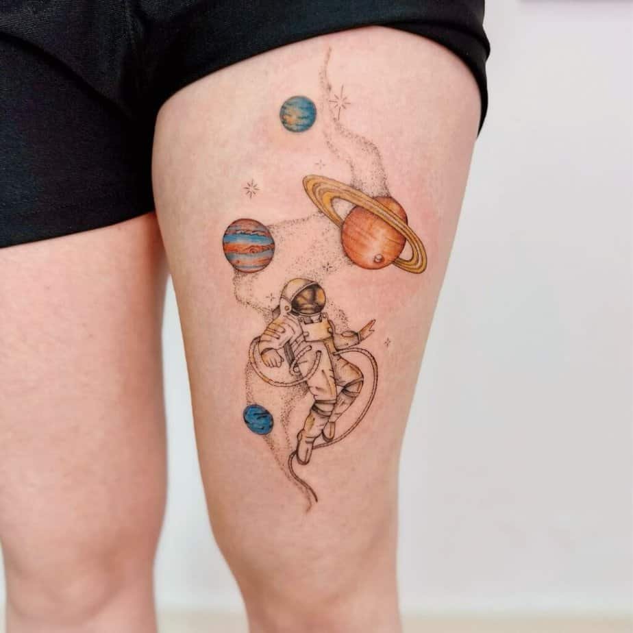 23 Out-of-This-World Astronaut Tattoo Ideas You Won’t Be Able to Resist