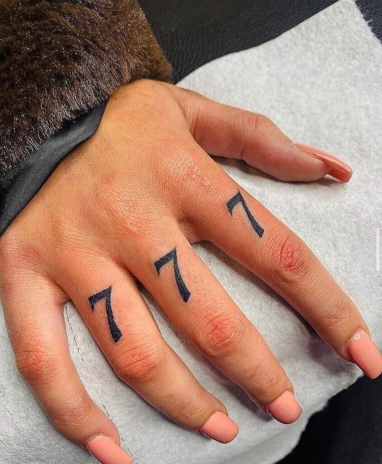 24 Irresistible 777 Angel Number Tattoos That Attract Good Luck