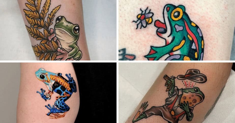24 Enchanting Frog Tattoo Designs That Double as Your Protective Familiar — You’ll Love #7!