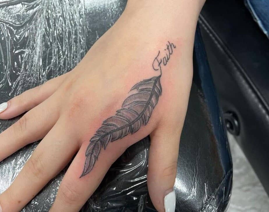 20 Feather Finger Tattoos That Double as Rings — Wait Until You See #7!