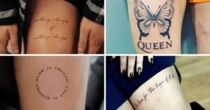 21 Jaw-Dropping Quote Thigh Tattoo Ideas That’ll Make You Book an Appointment